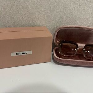 Miu Miu Black and Brown Sunglasses